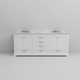 thumbnail image 5 of Dukes 80 in. W x 22 in. D White Double Bath Vanity, Carrara Marble Top, and Faucet Set, 5 of 9