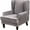Velvet Light Grey, variant on SHANNA Wingback Chair Slipcover Sofa Furniture Protector 2-Piece Armchair Covers with Seperate Seat Cushion Cover