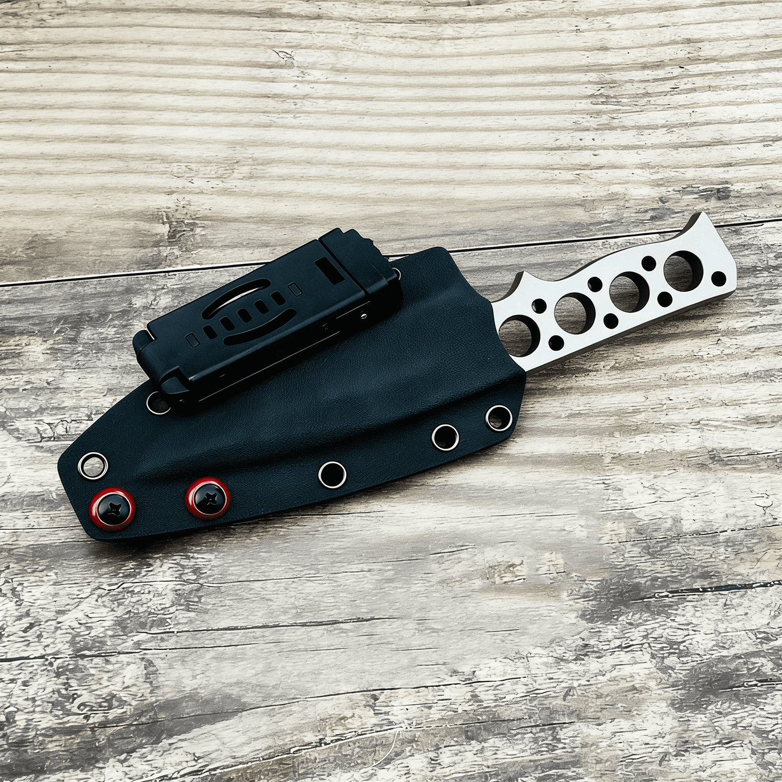 8.15'' Full Tang Fixed Blade Utility Knife, D2 Steel, with Kydex Sheath for Camping & Outdoor Tasks
