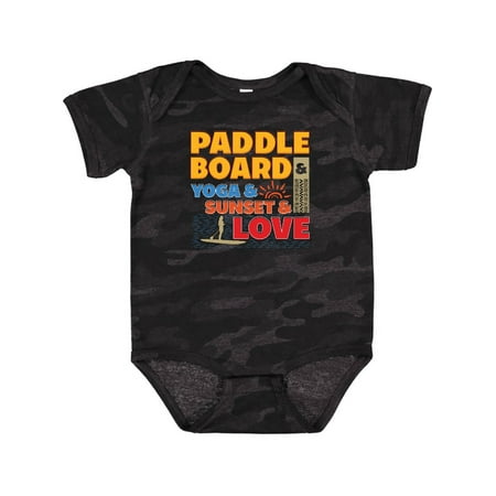 

Inktastic Paddle Board Yoga Sunset Sports Gift Baby Boy or Baby Girl Bodysuit