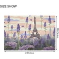 thumbnail image 3 of GZHJMY Bathroom Rug Set 2 Pieces Lavender Eiffel Tower Soft and Absorbent Bathroom Floor Mat Non Slip Commode Contour Rug Plush Bath Mat Set, Machine Washable and Easier to Dry Carpet Runner, 3 of 7