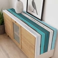 thumbnail image 4 of Turquoise Teal Table Runner - 48 Inch Long, Kitchen Dining Table Runner Dresser Scarves, Farmhouse Retro Ombre Wooden Grain Farmhouse Decor for Coffee Tables Wedding Party Banquet, 4 of 8