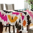thumbnail image 3 of 54x72 Inch Tablecloth Polyester Square Tablecloth for Home Kitchen Dinner Decor Pink and Orange Bats, 3 of 9