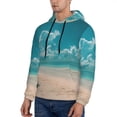 thumbnail image 3 of Lsque Shopping Cart On Tropical Beach Pattern Casual Men's Hoodie,Hooded Sweatshirt with Kangaroo Pocket,Pullover Hoodie-XX-Large, 3 of 7