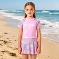 thumbnail image 4 of Bathing Suit 2 Piece, Toddler Swimsuit Girl 3T Girls Swimsuit Upf 50+ Rash Guard Set Quick Dry Swimsuits Ruffle Girls' Swimwear Floral Girls Swimsuit Bathing Suits for, 4 of 4
