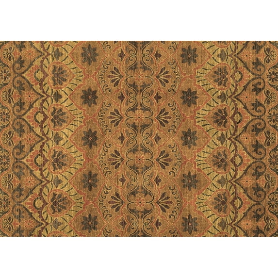 Ahgly Company Indoor Rectangle Abstract Brown Modern Area Rugs, 6' x 9'