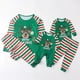 thumbnail image 4 of Conjunto de pijamas familiares a juego para Navidad, con estampado de letras, para padre, madre e hijo, con top de ciervo y pantalones a rayas, pijama y pelele para bebé, 4 of 4