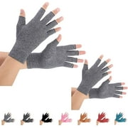Brace Master 2 Pairs Arthritis Gloves, Compression Gloves for men and women (Small (2 Pair), Gray)