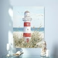 thumbnail image 4 of Beach Decor Lighthouse Wall Art: Seagull Decor Ocean Canvas Prints Sea birds Paintings Sailboats Pictures Teal Seascape Decorations for Home Living Room Office Easy to Hang 12" x 16" Framed, 4 of 6