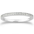 thumbnail image 1 of 14k White Gold Micro-pave Diamond Wedding Ring Band Set 3/4 Size 8.5, 1 of 3