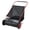 Red + Black, variant on 26"ch Push Lawn Sweeper, 7 Cu Ft Leaf Grass Collector with 4 PP Spinning Brushes Steel Frame Adjustable Height Rubber Tires