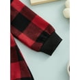 thumbnail image 6 of Bagilaanoe Newborn Baby Girl Boy Oversized Romper Sweatshirt Long Sleeve Bodysuit Plaid Pullover 6M 12M 18M 24M Infnat Fall Tee Tops, 6 of 8