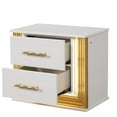 thumbnail image 3 of Newboti Furniture Obsession Contemporary Style 2-Drawer Nightstand Made with Wood & Gold Finish BN.6555, 3 of 5