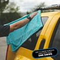 thumbnail image 5 of The Rag Company - The Liquid8r - Car Drying Towel - 1100gsm, 20in x 24in, Aqua Blue/Grey, 5 of 13