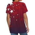 thumbnail image 4 of HEILAU 4th of July Shirts for Women Plus Size American Flag Graphic Tees Independence Day V Neck 2025 Button Short Sleeve Summer Shirt Patriotic T Shirts, 4 of 8