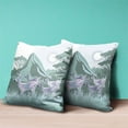 thumbnail image 4 of Amrita Sen Designs CAPL735BrCDS-ZP-26x26 26 x 26 in. Reindeer Herd Broadcloth Indoor & Outdoor Zippered Pillow - Green & White, 4 of 6