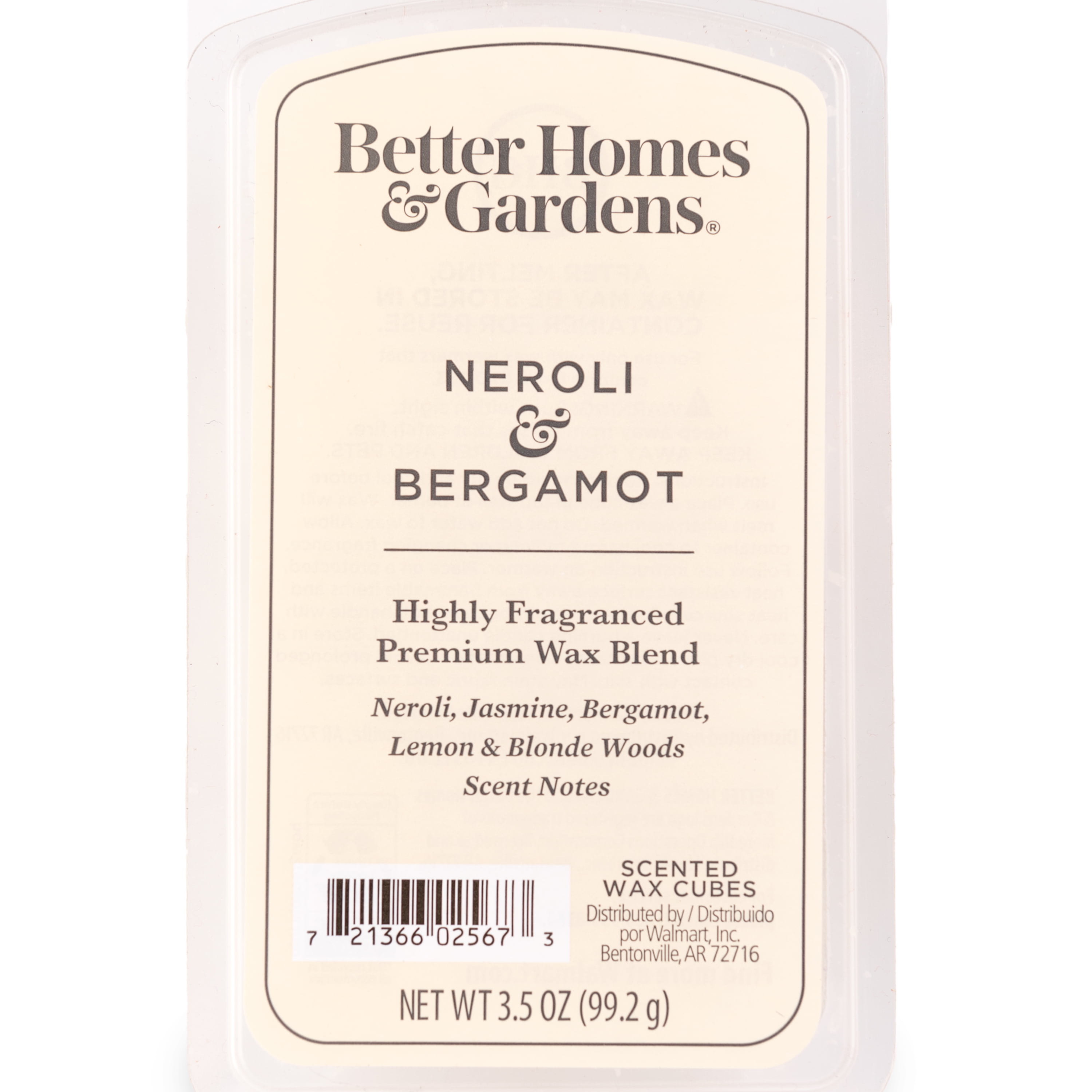 Better Homes & Gardens 3.5 oz Ampersand Wax Melt Neroli & Bergamot