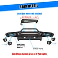 thumbnail image 6 of Steel Modular Front Bumper+Side Wing+Bull Bar+Winch Plate For 2014-2021 Toyota Tundra w/2*Shackles, 6 of 16