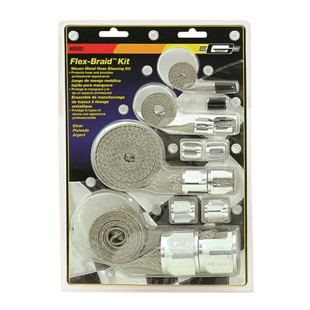 Mr. Gasket Co. 8092 MRG8092 BRAIDED HOSE SLEEVE KIT-SILV