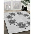 thumbnail image 3 of Ahgly Company Machine Washable Indoor Round Transitional Platinum Gray Area Rugs, 8' Round, 3 of 7