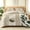 Beige Olive Leaf Abstract, variant on Davulos Boho Quilt Set Full/Queen Size,3 Pieces Abstract Geometric Leaf Pattern Lightweight Bedspreads,Reversible Coverlets Mid Century Bedding Set for All Season