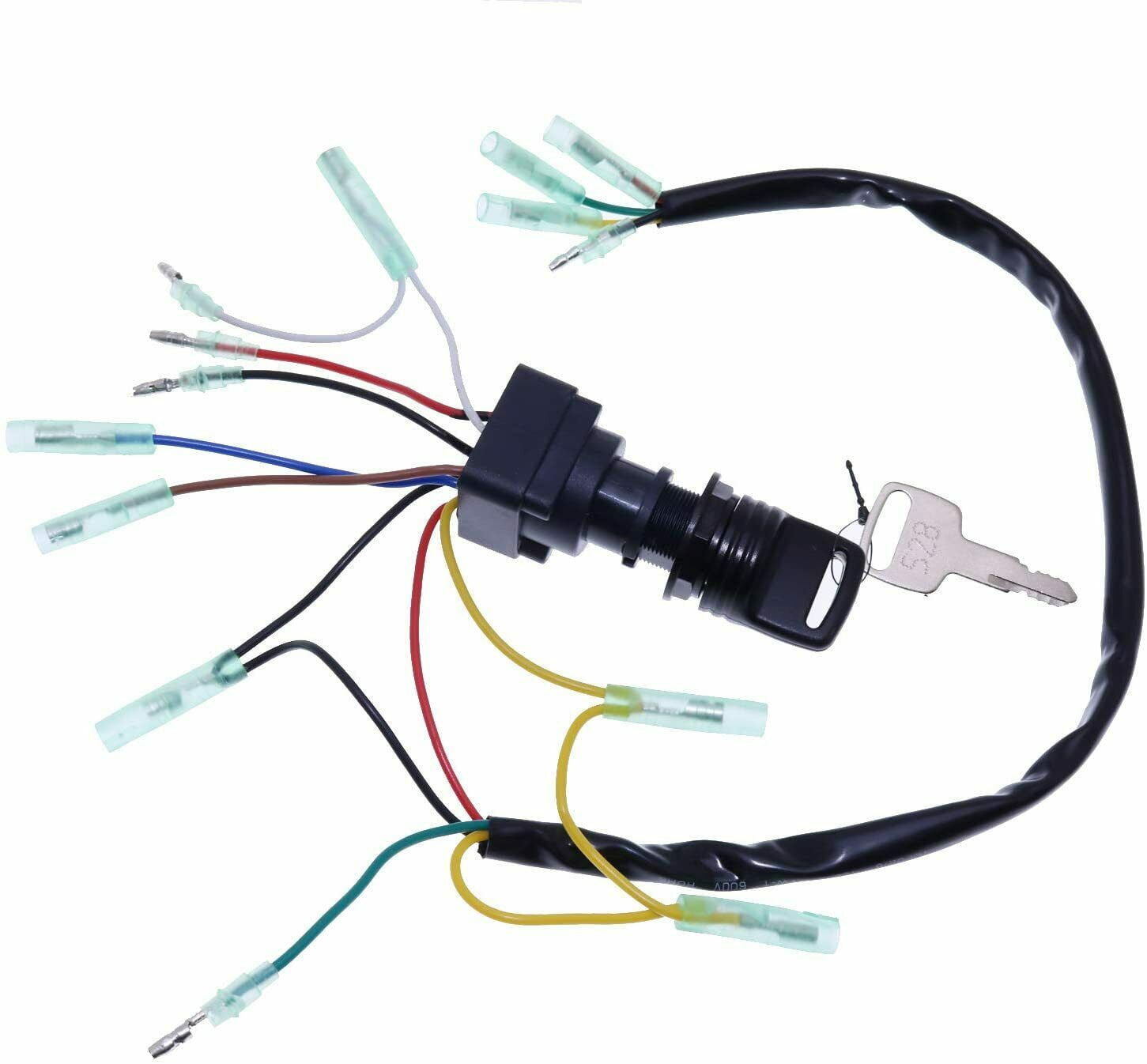 Ignition Switch w/Key Set for Yamaha Outboard Motor Push to Choke