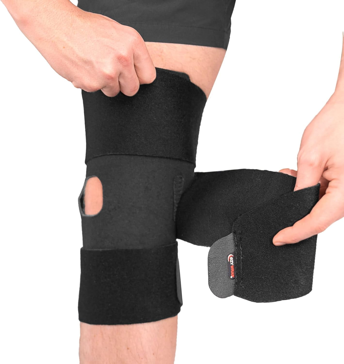 Ezy Wrap Knee Cold Therapy Compression Wrap – Hot or Cold Body Wrap for Knee Pain Relief – Patented First Gel & First Ice Pack Wrap – Knee Injury & Surgery Recovery Medical Wrap