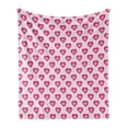 thumbnail image 1 of Pale Pink Soft Flannel Fleece Throw Blanket, Heart with Ombre Inspired Effect Cartoon Style Romance Love, Cozy Plush for Indoor and Outdoor Use, 50" x 70", Magenta Pale Pink, by Ambesonne, 1 of 6