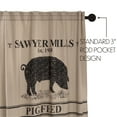 thumbnail image 2 of VHC Brands Farmhouse Bath Sawyer Mill Rod Pocket Cotton Button Holes Shower Curtain, 72x72, Charcoal Pig, 2 of 6