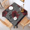 thumbnail image 2 of Pioneer Flower Floral Print Pattern Square Tablecloth,Waterproof Square Table Cover,Wipeable Spillproof Washable Table Cover for Home Kitchen Party Decor 42"X42"(107x107cm), 2 of 6