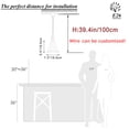 thumbnail image 5 of FSLiving J-Type Track Pendant Light with 3.2ft Cord Macaron Black Iron Shade Nordic Style Industrial Factory Wooden Track Lighting with Smart Edison Bulbs Timer for Kitchen Island - 1 Pack, 5 of 8