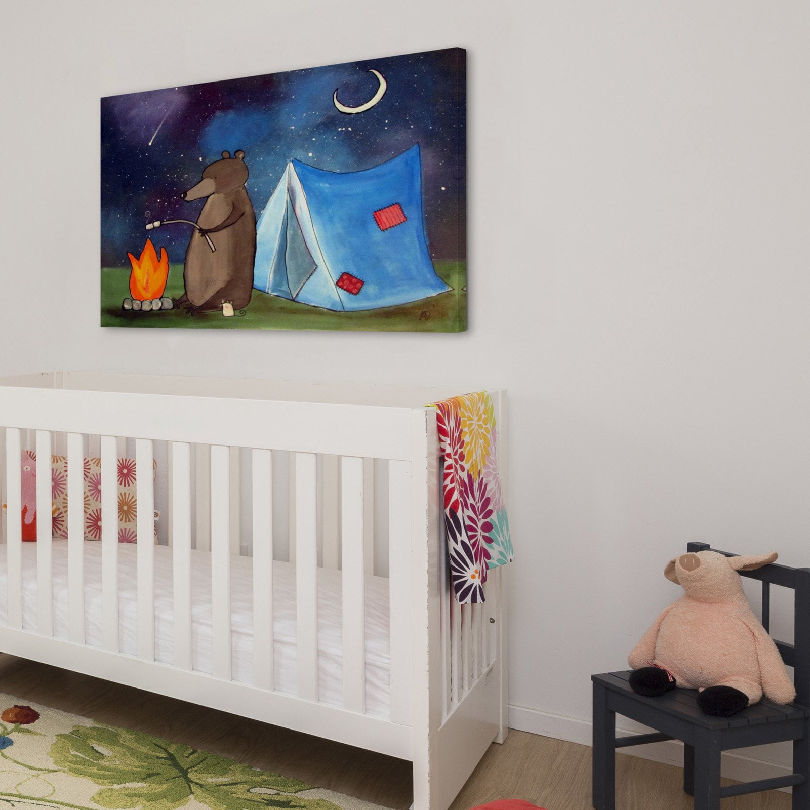 Marmont Hill "Toasting Marshmallows" by Andrea Doss Painting Print on Wrapped Canvas