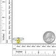 thumbnail image 6 of Gem Stone King 14K White Gold Canary Mystic Topaz and White Topaz Engagement Ring for Women | 2.28 Cttw | Oval 9X7MM | Gemstone November Birthstone | Size 9, 6 of 6