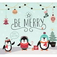 thumbnail image 2 of My Door Decor 285903XMAS-024 7 x 8 ft. Merry Penguins Christmas Door Mural Sign Car Garage Banner Decor, Multi Color, 2 of 2