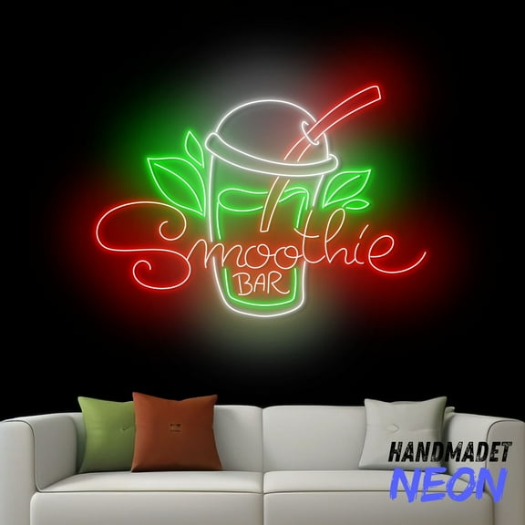 Handmadetneonsign Smoothie Bar Neon Sign, Smoothie Led Sign, Smoothie Bar Wall Art, Bar Pub Wall Decor 77609