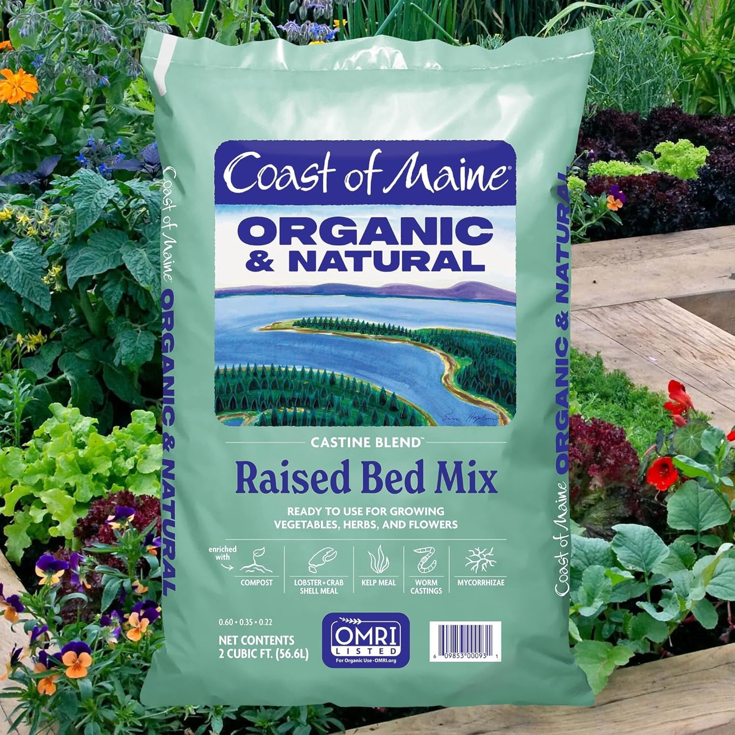 Coast ofMaine Castine Blend Organic Raised Bed Mix Soil, 2 cu ft