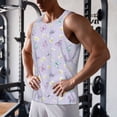 thumbnail image 5 of Fotbe daisy and butterfly Pattern Men's Quick Dry Workout Tank Top Gym Muscle Tee Fitness Bodybuilding Sleeveless T Shirt Breathable Workout Shirt-XX-Large, 5 of 7