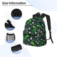 thumbnail image 3 of Yield Dinosaur and Bone Print Backpack for Women Men, Lightweight Casual Travel Daypack, Classic Basic College Backpack, Middle School Bag, 3 of 5