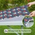 thumbnail image 6 of Blue Football Helmets and Balls Pattern Square Fitted Tablecloth with Elastic Edge,Square Table Cover,Washable Elastic Table Cover for Home Kitchen Party Decor 34"x34", 6 of 6