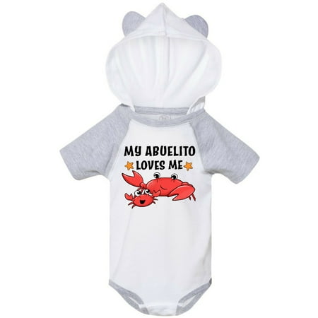 

Inktastic My Abuelito Loves Me- cute crab family Gift Baby Boy or Baby Girl Bodysuit