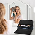 thumbnail image 6 of Hair Tool Organizer Bag with Heat Resistant Mat Removable Travel Storage Case for Hot Air Brushes Curling Irons Serene Blue Lotus Flower, 6 of 8