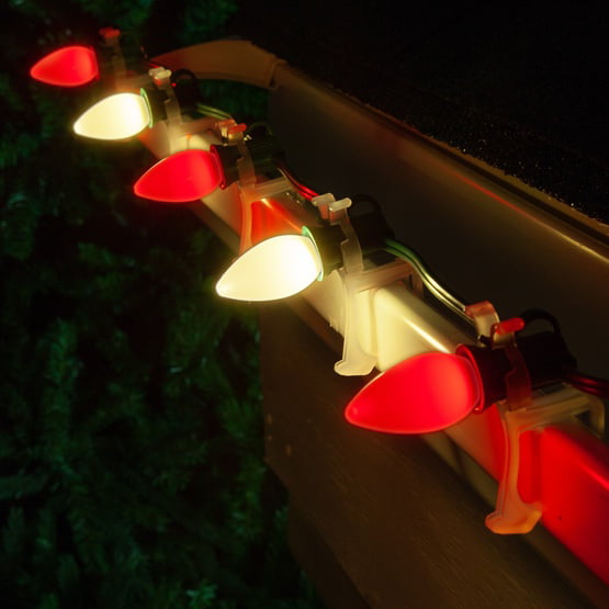 Red and White Christmas Lights