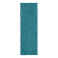 thumbnail image 7 of Unique Loom Solid Shag Collection Area Rug (2' 1" x 6' 5" Runner Deep Aqua Blue), 7 of 7