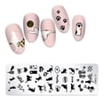 thumbnail image 1 of Placas de sellos rectangulares para uñas, placas de estampado para manicura con plantilla de gato, placa de imagen, herramientas de decoración de uñas DIY, 1 of 3