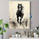 thumbnail image 4 of Qisvanset Framed Canvas Wall Art 12x16 Inch Black White Horse Sketch Western Farmhouse Wall Art, 4 of 5