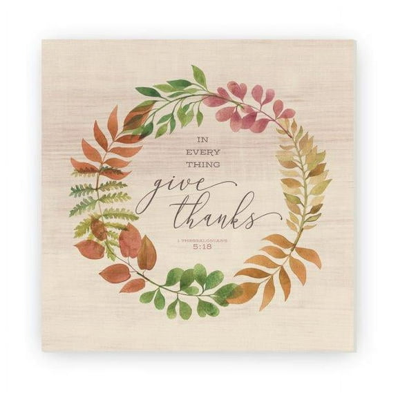 In Everything Give Thanks Rustic Wall Sign 12x12 (Unframed)