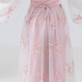 thumbnail image 3 of LIIPEE Girls Traditional Chinese Costume Kids Floral Embroidery Hanfu Dress Performance Dress Up Clothes,3-4 Years, 3 of 8