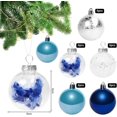 thumbnail image 2 of Bolas de Navidad azules, decoraciones para árboles de Navidad, bolas de decoración de plástico de 6 cm, decoración tradicional de Navidad, paquete de 30 piezas Afortunado Sencillez, 2 of 5