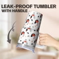 thumbnail image 5 of 20oz Chicken Decor Tumbler with Handle Insulated Travel Mug Cute Birthday Christmas Gift for Chicken Lovers Women Men Cup Holder Friendly Easy to Clean Dishwasher Safe Hot Cold Beverages Trips, 5 of 6