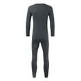 thumbnail image 3 of Letdown Men's Thermal Underwear Set (Top and Bottom) Lightweight Baselayer Sets | Form Fitting | 4-Way Stretch | Thermal Bottom Top for Cold Weather (Dark Gray, XXXL), 3 of 7